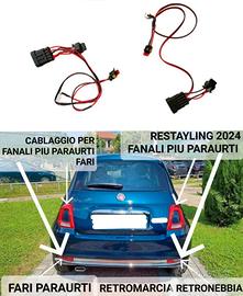 RESTAYLING FANALI PIU FARI PARAURTI FIAT 500 