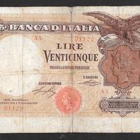 Banconota 25 lire Regno d'Italia serie A1