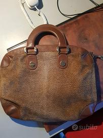 Borbonese Redwall borsa vintage tapiro camoscio 