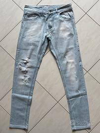 Jeans Slim Fit Block Eleven Celeste Tg.S