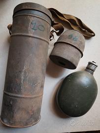 Borraccia contenitore filtro maschera antigas ww2