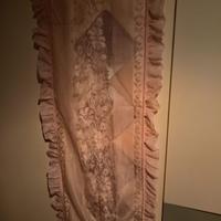 Coppia tende pizzo rosa