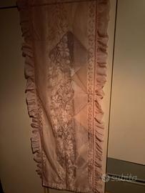 Coppia tende pizzo rosa