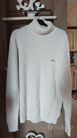 MAGLIONE UOMO DI LANA BRAND SUN 68 COLORE BIANCO