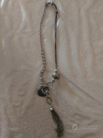 Collana etnica argentata