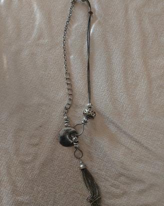 Collana etnica argentata