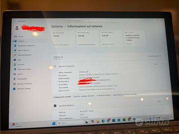 Microsoft surface pro7 i5 8GB RAM128GB + Cover ori