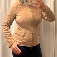 Giacca camoscio 44 Sandro Ferrone color sabbia