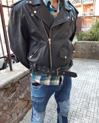 Giubbotto pelle iron maiden tipo chiodo