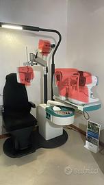 Poltrona usata per ottica riunito oftalmico