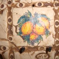 Porta chiavi a muro in ceramica natura "Limoni"