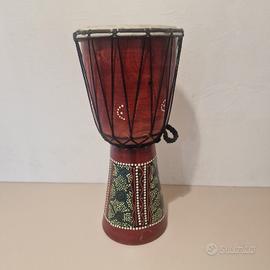 Tamburo africano djembe in legno e pelle – etnico 