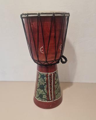 Tamburo africano djembe in legno e pelle – etnico 