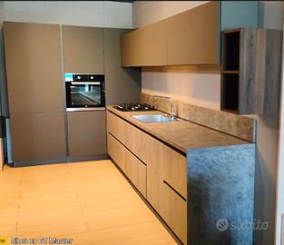 CUCINA ANGOLO EXPO' 194X424 cm   CON 4 ELETTRODOM.