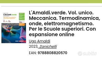 L'amaldi verde volume unico meccanica