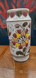 vecchio vaso in terra cotta smaltato 