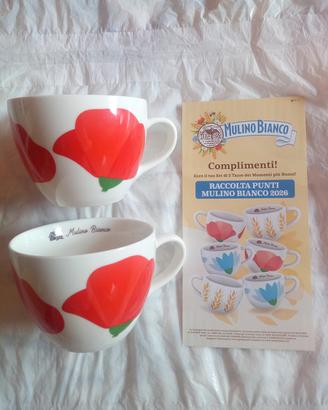 Set 2 tazze Papavero Mulino Bianco 