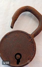 Antico lucchetto 2 Tours anno 1920 da collezione 
