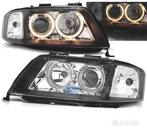 FARI AUDI A6 99-01 OCCHI ANGELI SFONDO NERO