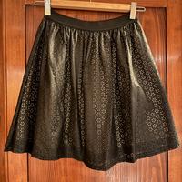 Gonna in pelle nera donna