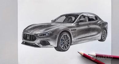 disegno maserati ghibli hybrid  