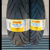 coppia gomme moto  110/70 150/60