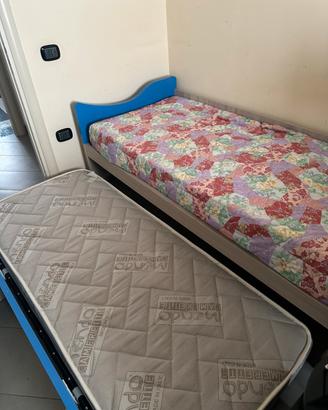 Letto singolo con letto estraibile Mondo Camerette