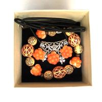 Bracciale e ciondolo "Cloudberry". Fatti a mano