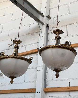 Coppia di antiche Lampade da soffitto