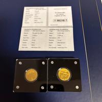 2 monete celebrative in oro