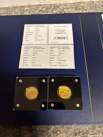 2 monete celebrative in oro