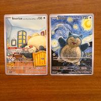 Set 2 Carte Pokémon Snorlax Custom Fan-Art - Stile