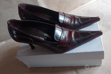 Scarpe da donna marroni vera pelle