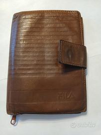 portafoglio vera pelle vintage usato 