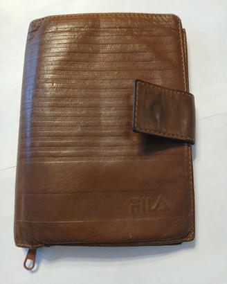 portafoglio vera pelle vintage usato 