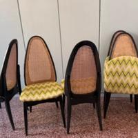 6 sedie design Schienale in paglia di Vienna