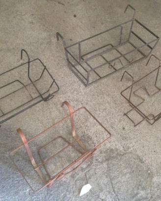 Set di 4 fioriere da esterno in ferro battuto 40