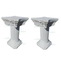 COPPIA COLONNE CAPITELLO CEMENTO BASE PER TAVOLO