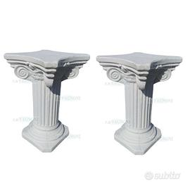 COPPIA COLONNE CAPITELLO CEMENTO BASE PER TAVOLO
