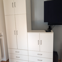 Armadio guardaroba bianco Ikea camera cassettiera