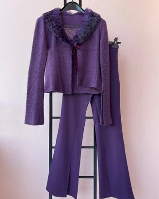 Completo Porpora Stretch Vintage Donna TG S/M