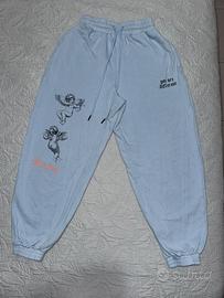 Bershka pantaloni della tuta azzurri
