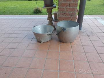 pentola e scolapasta vintage