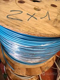 Cavo twistato 2x1 mmq giallo e verde schermato blu