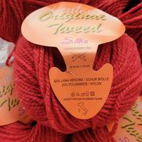 Lana Silke Tweed colore rosso sfumato