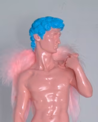 Statuetta David “Angelo” decorata a mano