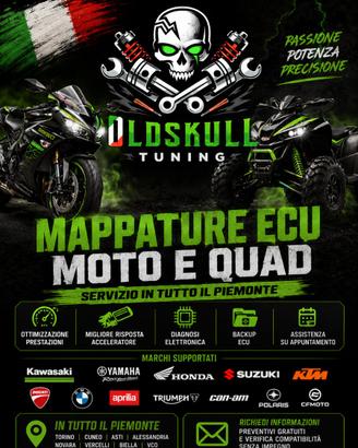 Mappature ecu moto e quad in tutto il piemonte
