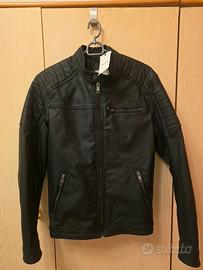 Giacca Pelle Biker Jack & Jones Tg S Nuova