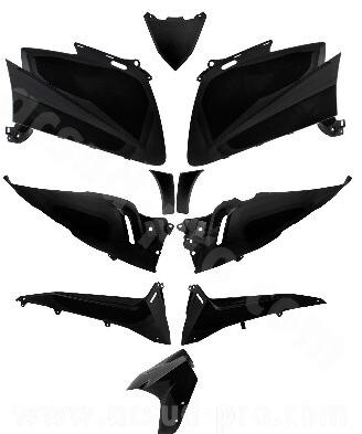 KIT CARENE 10 PZ TMAX 530 2012>2014 NERO LUCIDO