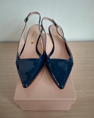 Slingback Lilly fortuna blu Navy - Made in Italy